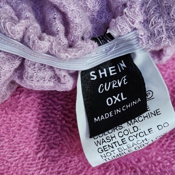 Shein Curve Light Purple Scrunch Side Cropped Halter Top Size 0XL - Picture 6 of 7